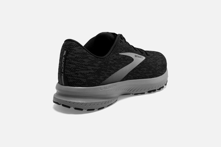 Brooks Launch 7 Road Running Shoes Mens - Black/Grey - UPGBN-2651